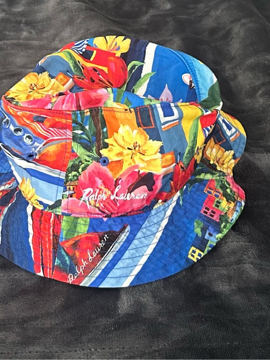 Ralph Lauren Other - Ralph Lauren Bright Blue Multicolor Floral Bucket Hat